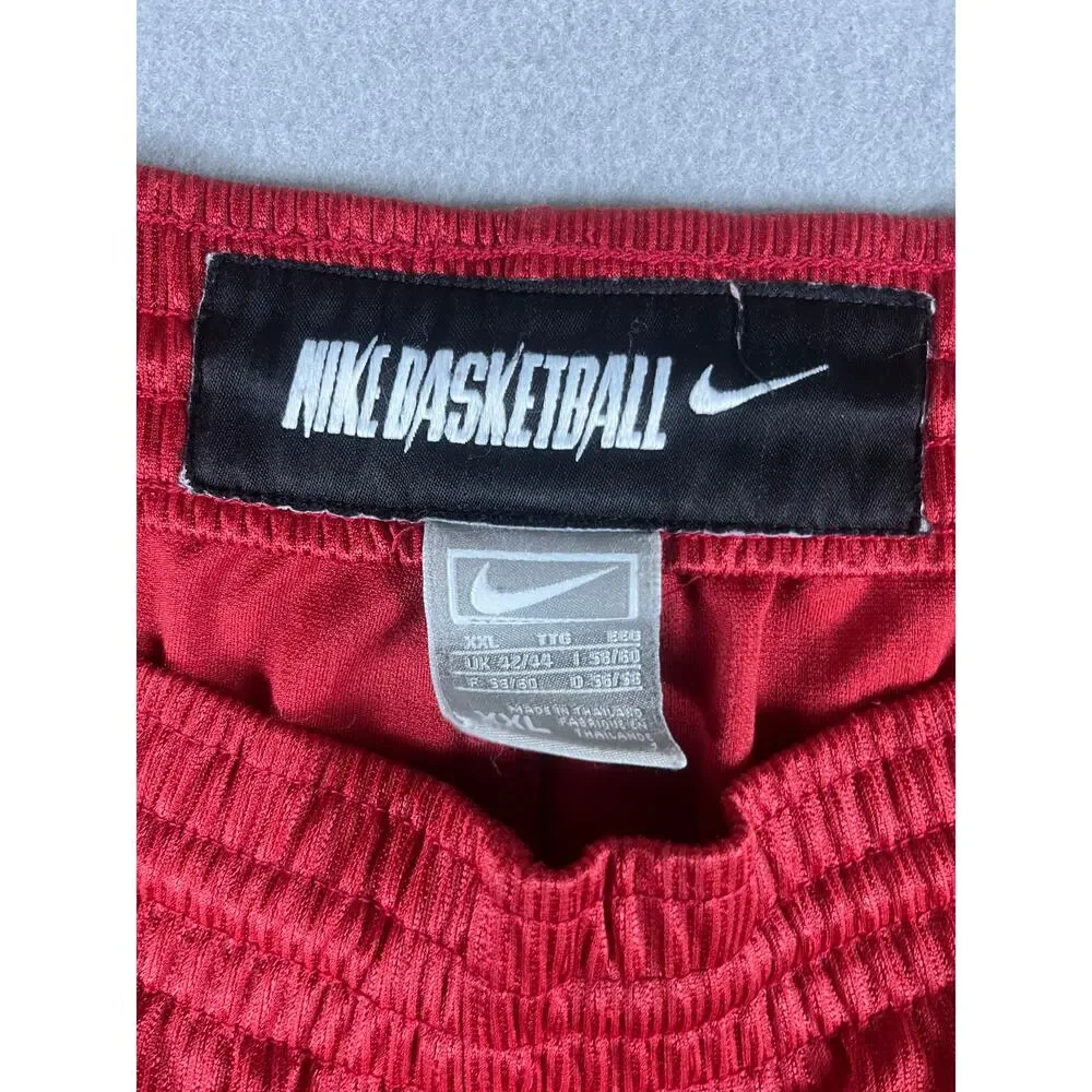 Vintage Y2K Nike Basketball Shorts Mens XXL Red White Black Swoosh Athletics